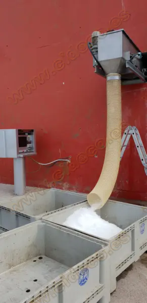 salida de hielo de silo orbital incluyendo cinta de pesaje CIDECO.es